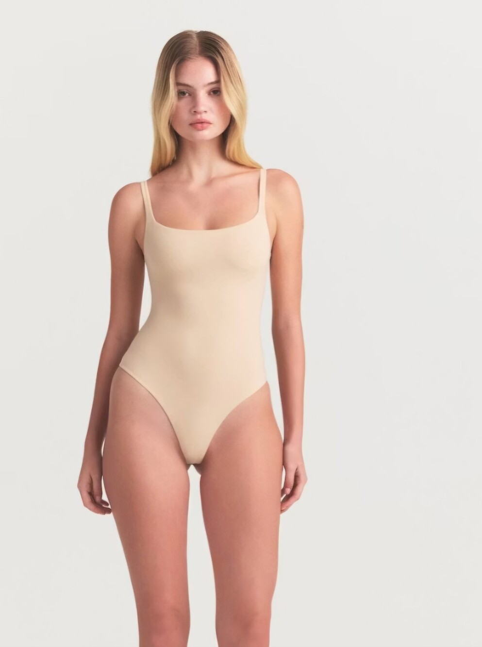 SKIMS Sand Square Neck Bodysuit
